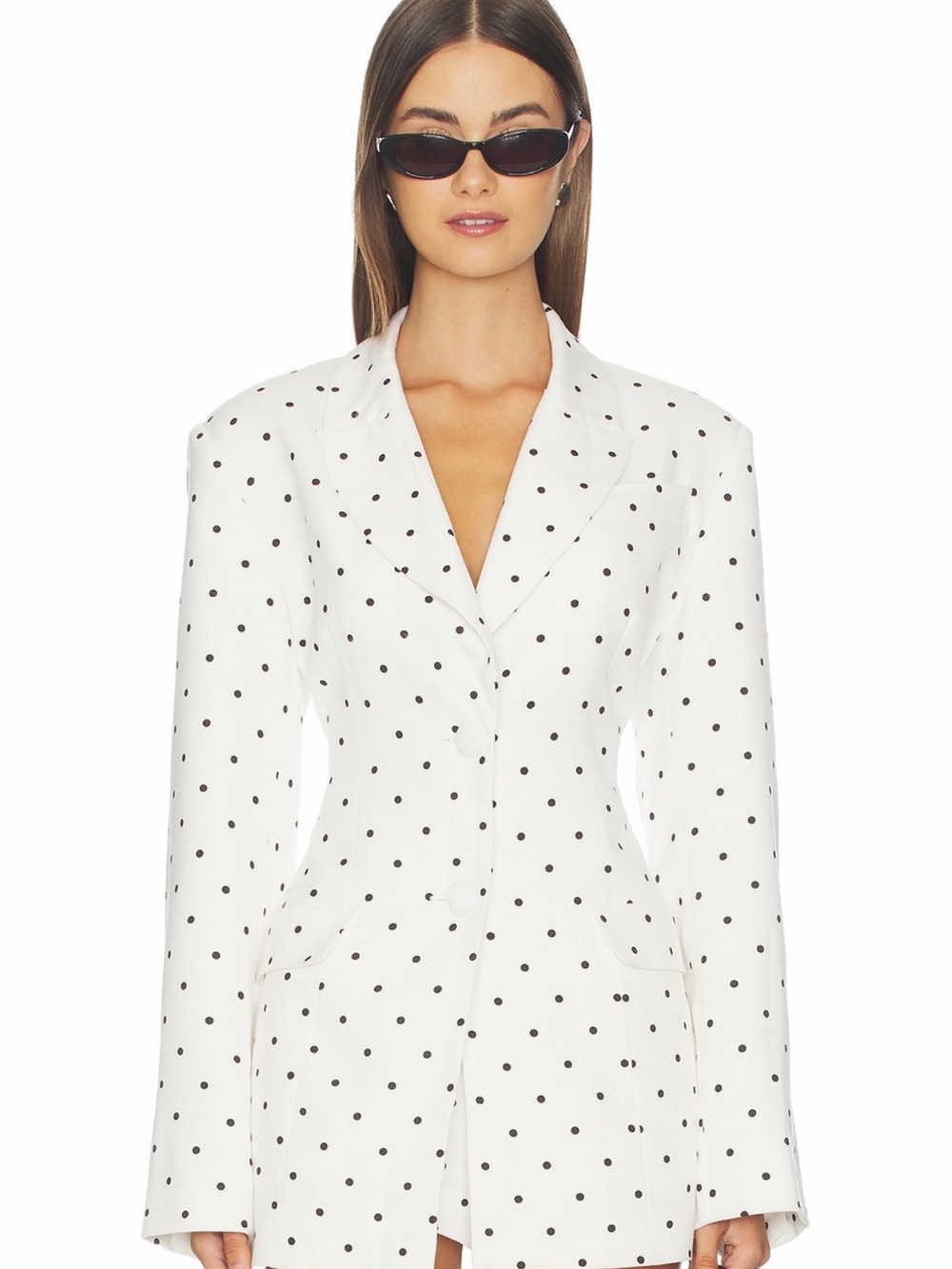 Edel White Polka Dot Blazer Jacket Revolve